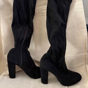 Source Unknown Black Over the Knee Boots